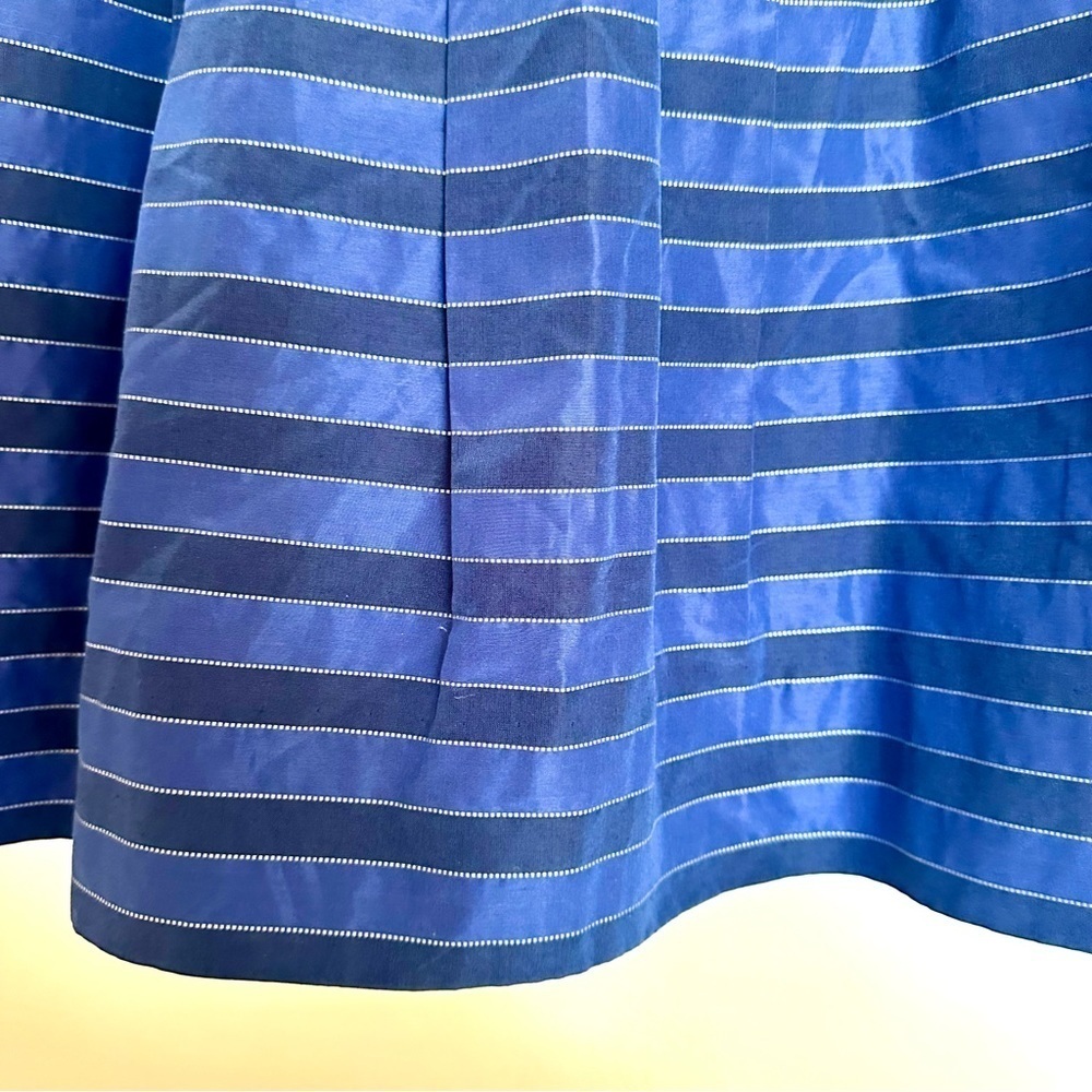 J. Crew Silk Cotton Blend Two Tone Blue Skirt Size 10 - Picture 3 of 7